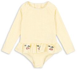 Konges Sløjd egyrészes gyerek fürdőruha ETTA LS SWIMSUIT - sárga 134-140
