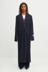 Fiorucci gyapjú kabát Light Wool Maxi - sötétkék S