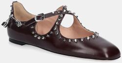 Bally bőr balerina cipő BELISKA-STUDS - burgundia Női 37