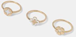 Tory Burch gyűrű Clover 3 db - arany 7
