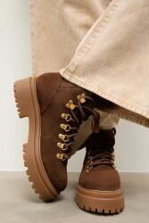 Answear. LAB velúr bokacsizma - barna Női 40 - answear - 38 990 Ft