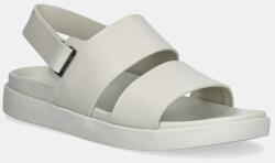 Calvin Klein bőr szandál FLAT ADJ SANDAL EYELET - bézs Női 41