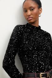 ANSWEAR bársony body - fekete S