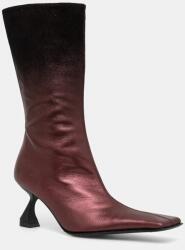 Miista bőr csizma Pearl - burgundia Női 36