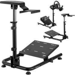 huzaro Volan huzaro Stand simulator de curse, suport pentru volan, suport de pedale, Huzaro Speed 2.0, otel, pana la 20 kg, reglabil, Negru (HZ-SPEED 2.0)