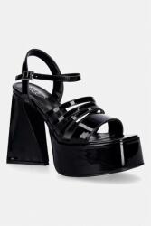 Koi Footwear szandál Dynasty All Black Platform Strappy Heels - fekete Női 39