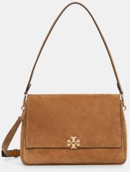 Tory Burch velúr táska Charlie - sárga Univerzális méret