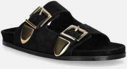 Billi Bi papucs velúrból - fekete Női 39