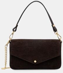 ANSWEAR velúr borítéktáska Unscripted kollekció - barna Univerzális méret