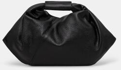 MM6 Maison Margiela bőr táska Japanese Draped Mini - fekete Univerzális méret