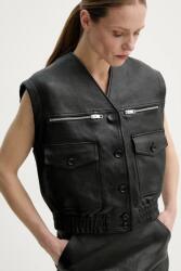 Bally bőr mellény - fekete S
