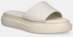Calvin Klein papucs FLATFORM SLIDE - JACQ - bézs Női 39
