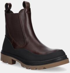 Ecco bőr bokacsizma Grainer Chelsea - barna Női 38