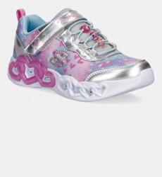 Skechers gyerek sportcipő INFINITE HEART LIGHTS - HEART - ezüst 33
