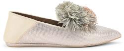 Kurt Geiger London velúr mokaszin Pom Pom Point Slip On - bézs Női 37