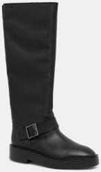 Calvin Klein bőr csizma CONCAVE WELT UKT BIKER PB - fekete Női 37