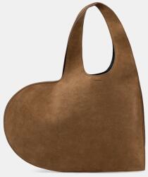 coperni velúr táska Double Heart - barna Univerzális méret