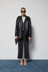 Answear. LAB bőrmellény - fekete XL