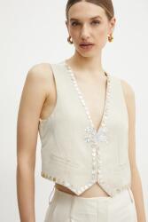 Forte Forte mellény gyapjú keverékből - bézs 36