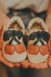 Donsje csecsemő bőrcipő Nanoe Shoes Cherry - bézs 15/16