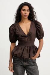 Rotate blúz pamutból - barna 38