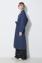 KENZO balonkabát Solid Elongated Kimono Trench - sötétkék 34