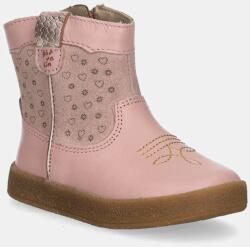 Garvalin gyerek bokacsizma bőrből - rózsaszín 25