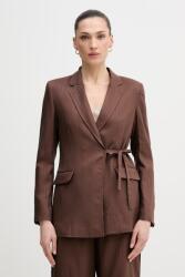 Hoss Intropia blézer vászonkeverékből - barna L