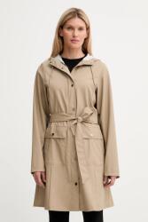 RAINS rövid kabát 18130 Curve Long Jacket - bézs L