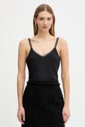 TWINSET top selyemmel - fekete 34