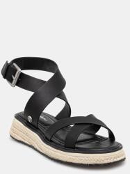 Pepe Jeans bőr szandál KATE NATURE - fekete Női 38