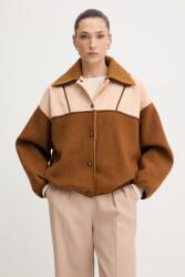 Sessun rövid dzseki női gyapjú - barna XS