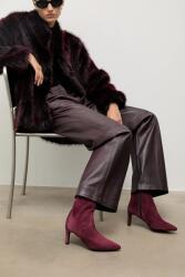 Answear. LAB velúr bokacsizma - burgundia Női 38