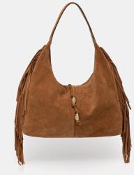 Pedro del Hierro velúr táska - barna Univerzális méret - answear - 102 990 Ft