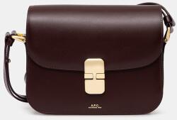 APC A. P. C. bőr táska Sac Grace Small - burgundia Univerzális méret