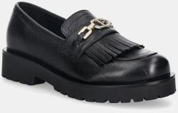 Twinset bőr mokaszin - fekete Női 41