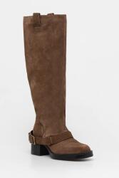 Steve Madden csizma velúrból Aletta - bézs Női 40