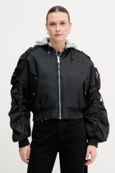 Alpha Industries rövid kabát Short Hooded Bomber Light W - fekete S