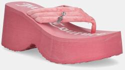 Juicy Couture flip-flop WHITNEY VELOUR Y2K WEDGE - rózsaszín Női 41