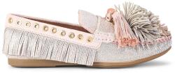 Kurt Geiger London velúr mokaszin Pom Pom Moccasin - ezüst Női 37