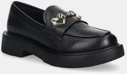 Love Moschino bőr mokaszin - fekete Női 39 - answear - 46 990 Ft