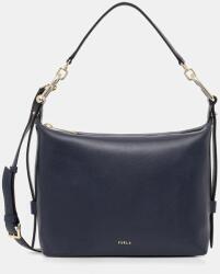 Furla bőr táska Tonie M Hobo - sötétkék Univerzális méret