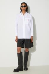 KENZO pamut ing Boke Flower Oversized Shirt - fehér 34