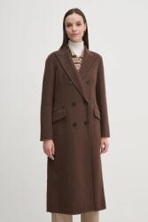 Pedro del Hierro kabát gyapjú keverékből - barna XL