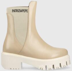 Patrizia Pepe bőr bokacsizma - bézs Női 41