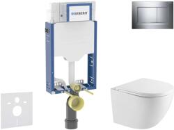 Geberit Kombifix - Set pentru încastrată, toaletă Oudee și capac softclose, clapetă Sigma20, crom SANI15CA1139 (SANI15CA1139)