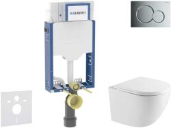 Geberit Kombifix - Set pentru încastrată, toaletă Oudee și capac softclose, clapetă Sigma01, crom lucios SANI15CA1138 (SANI15CA1138)