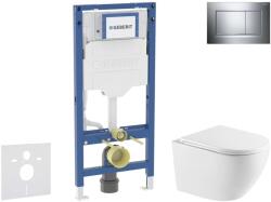 Geberit Duofix - Set pentru încastrată, toaletă Oudee și capac softclose, clapetă Sigma20, crom SANI11CA1165 (SANI11CA1165)