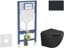 Geberit Duofix - Set pentru montare încastrată, toaletă Oudee și capac softclose, clapetă Sigma20, negru mat/negru SANI11CA5504 (SANI11CA5504)