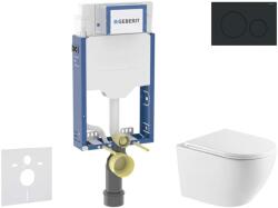 Geberit Kombifix - Set pentru montare încastrată, toaletă Oudee și capac softclose, clapetă Sigma20, negru mat/negru SANI15CA5156 (SANI15CA5156)